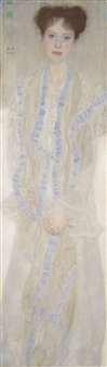 BILDNIS GERTRUD LOEW (GERTHA FELSŐVÁNYI) (PORTRAIT OF GERTRUD LOEW - GERTHA FELSŐVÁNYI) - Gustav Klimt