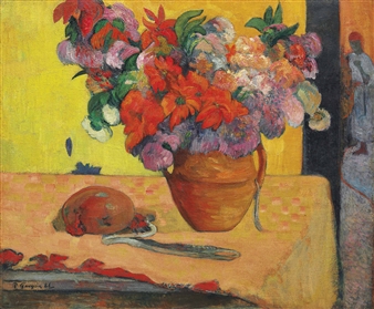 Fleurs dans un vase - Paul Gauguin