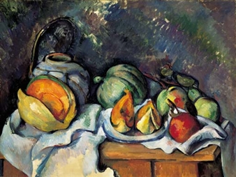 Nature morte aux fruits et pot de gingembre - Paul Cézanne