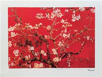 Red Almond Blossoms Estate - Vincent van Gogh