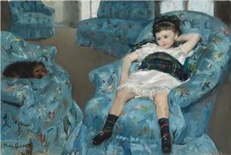 Masterpiece Story: Little Girl in a Blue Armchair by Mary Cassatt
