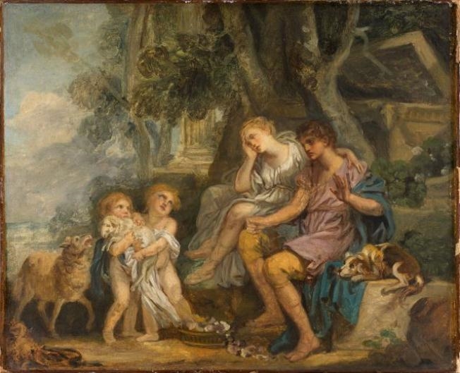 Un premier chagrin by Jean-Baptiste Greuze