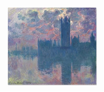 Le Parlement, soleil couchant (The Houses of Parliament, at Sunset) - Claude Monet
