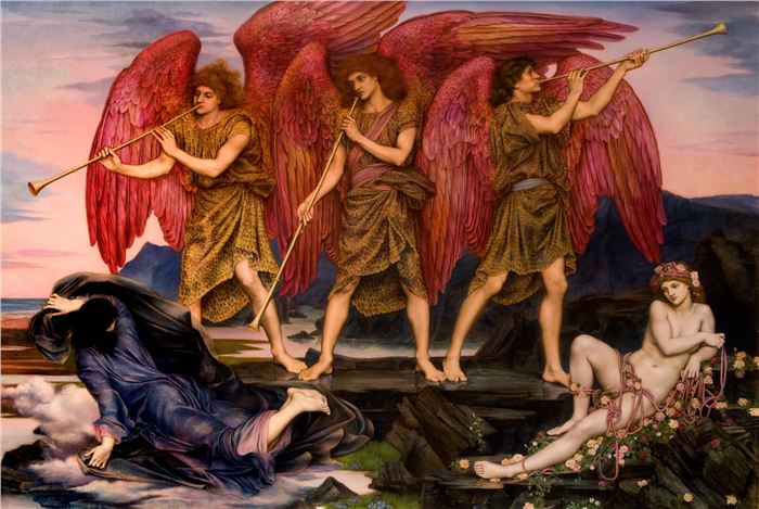 Evelyn de Morgan, Aurora Triumphans, 1886, Oil on Canvas, Bournemouth, Russell Coates Art Gallery and Museum