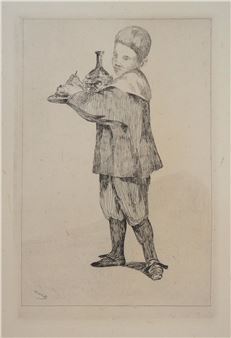 EDOUARD MANET - ENFANT PORTANT UN PLATEAU - Édouard Manet