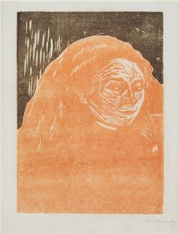 Woman's Head (Schiefler 130; Woll 153) - Edvard Munch