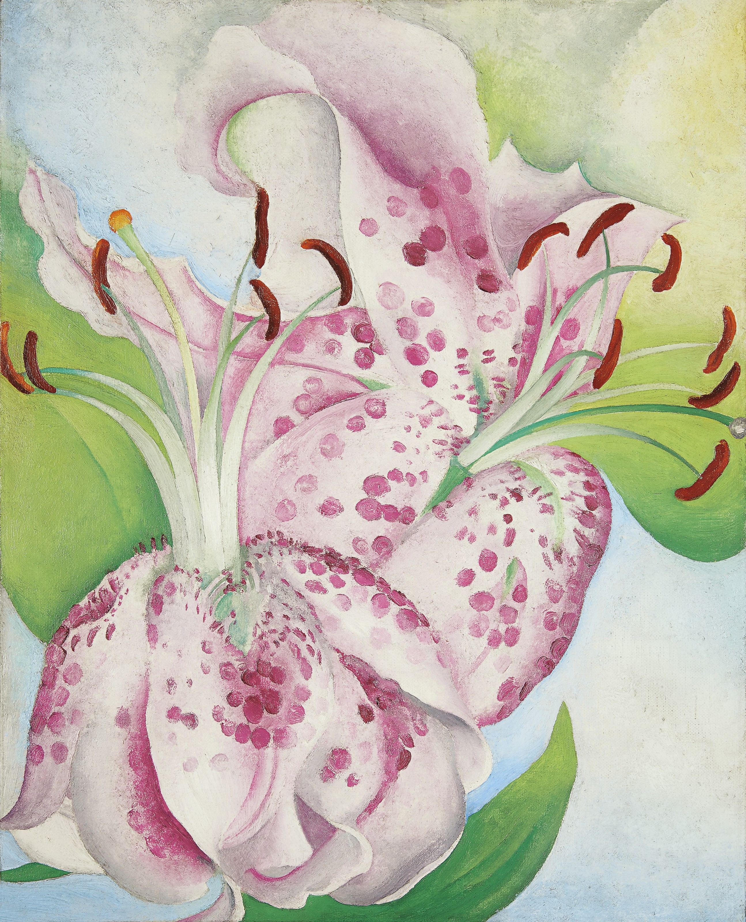 Pink Spotted Lillies by Georgia O'Keeffe, 1936, Painted in 1936