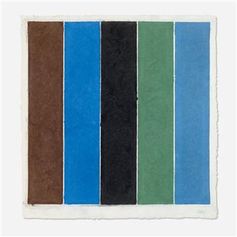 Colored Paper Image XIX (Brown Blue Black Green Violet - Ellsworth Kelly