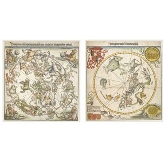 2 works: Map of the Northern Sky; Map of the Southern Sky - Albrecht Dürer