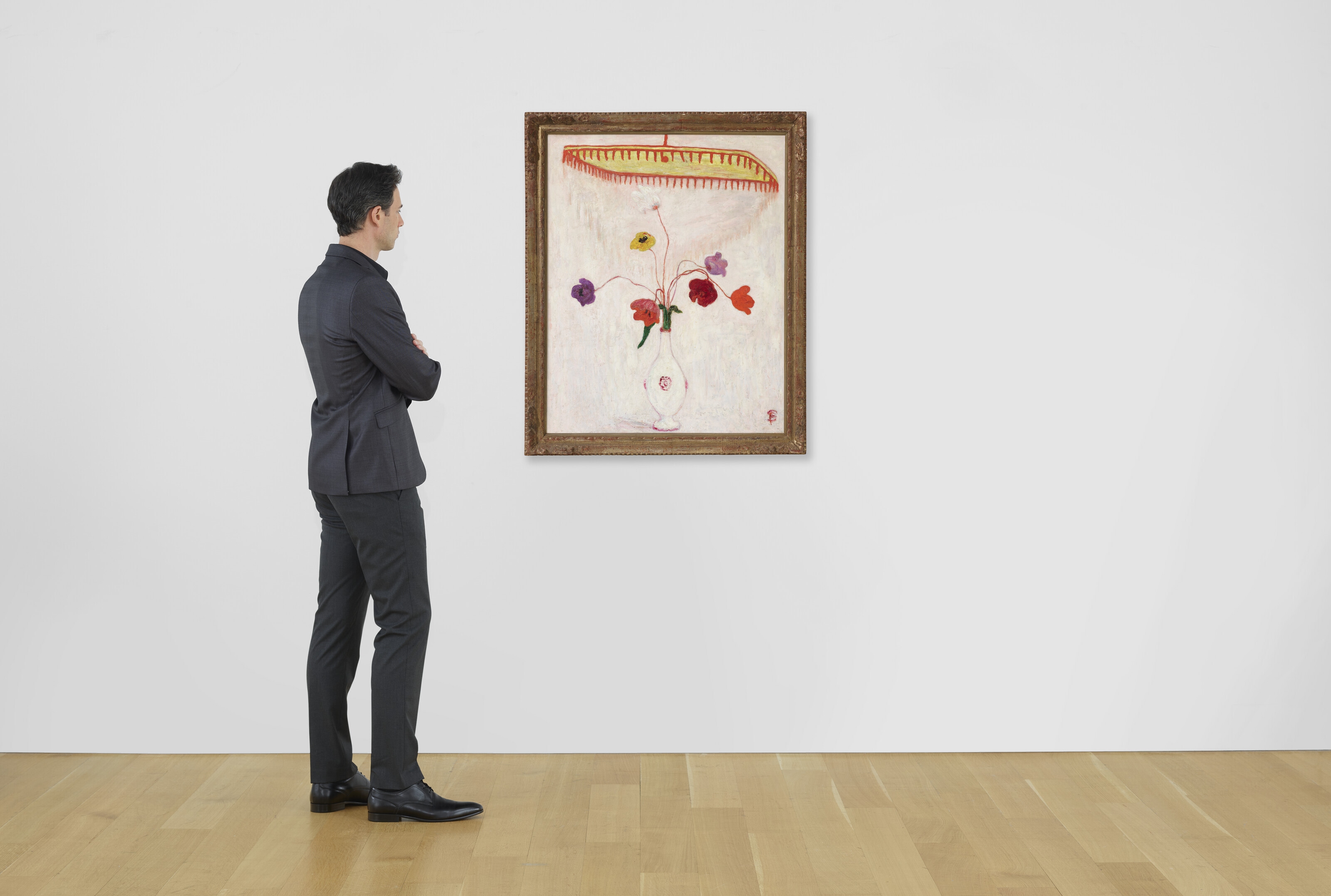 Artwork by Florine Stettheimer, Tulips Under a Canopy, Made of oil on canvas