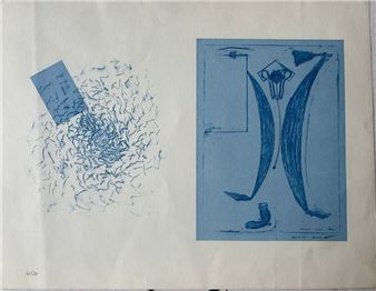 Figure bleue Lithogaph - Max Ernst
