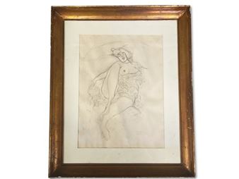 Nude Figural Pencil/Paper Illustration - Gustav Klimt