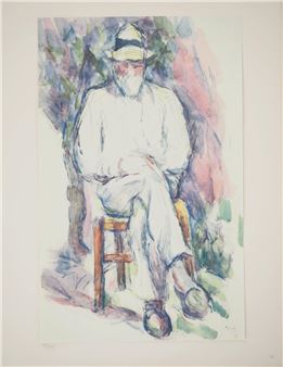 Man sitting in the garden (Portrait of Vallier) - Paul Cézanne