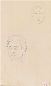 Visage de face, visage de profil - Paul Gauguin