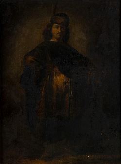 AFTER REMBRANDT "SELF PORTRAIT IN ORIENTAL ATTIRE - Rembrandt van Rijn