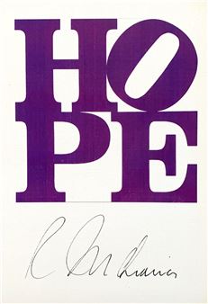 Hope Postcard - Robert Indiana