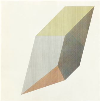 Form derived from a cube with lines in four directions & four colors (1984 - Sol LeWitt