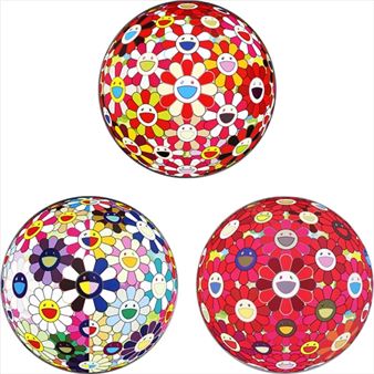 Flowerball - Goldfish Colors (3D))/ Flowerball (3D) From the Realm of the Dead/ Flower Ball (3-D) Red Cliff - Takashi Murakami